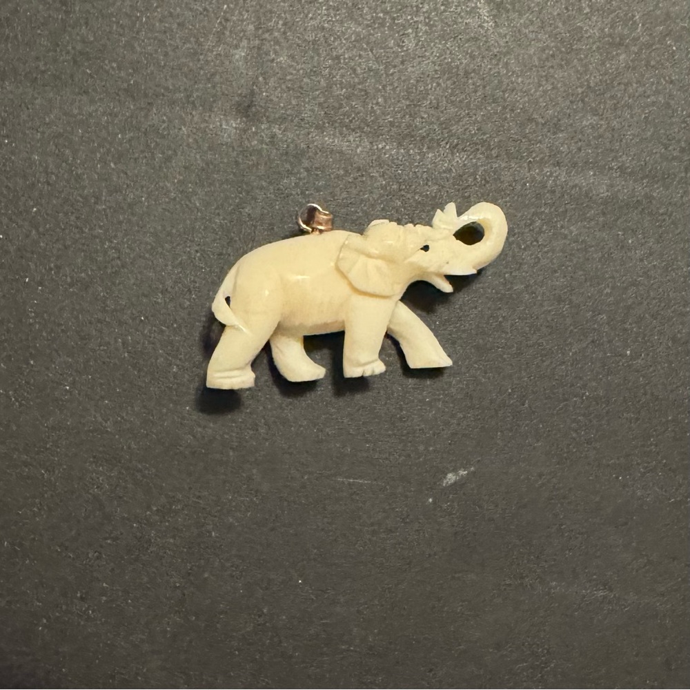 Carved Elephant Pendant